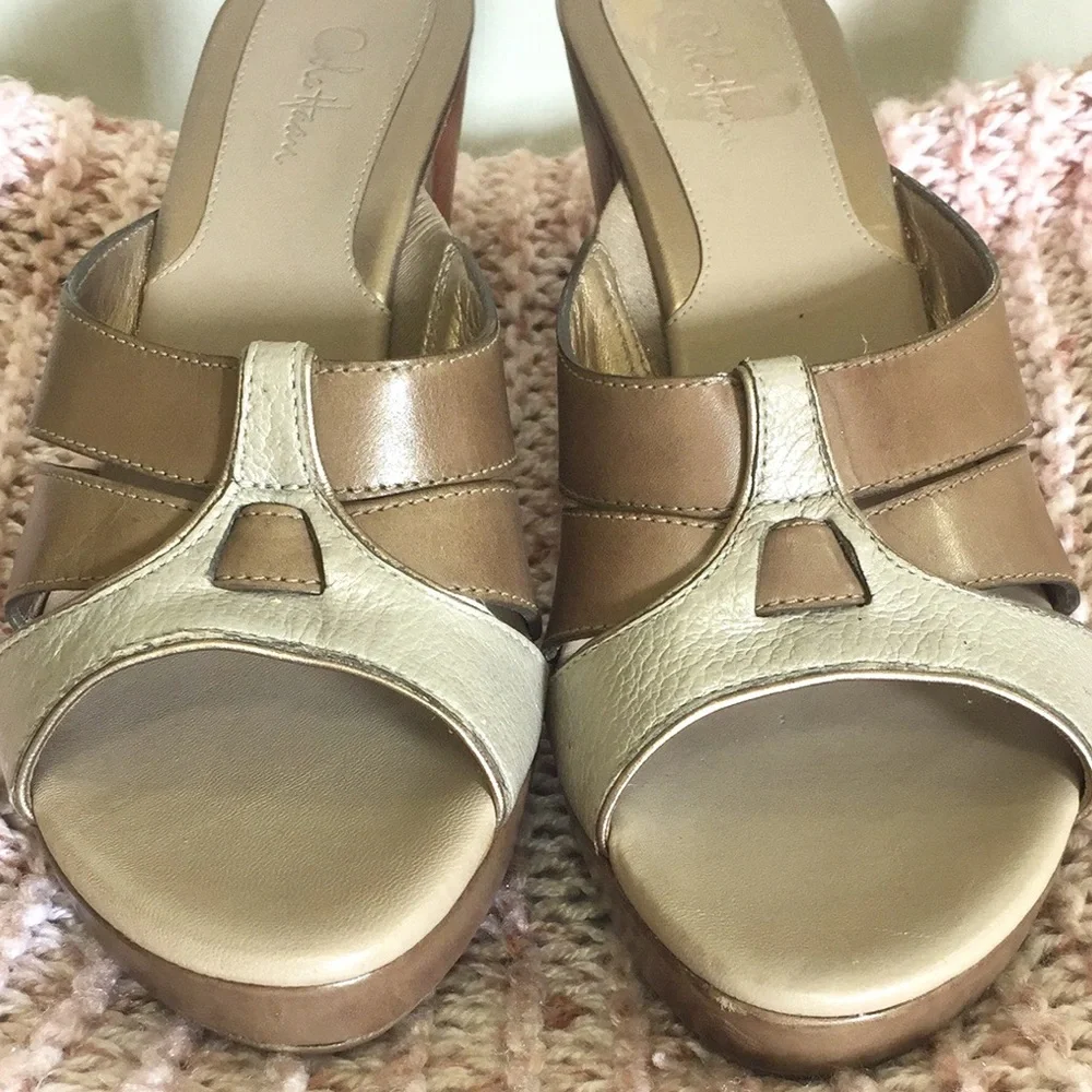 Cole Haan Leather Platform Sandals - Picture 5 of 16